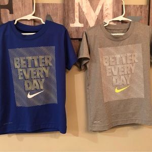 Nike set T-shirts for boys blue and gray size 6